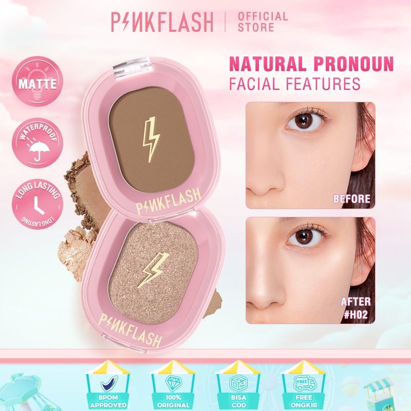 Jual PINKFLASH OhMyShow Highlighter Contour Shimmer Soft Smooth - 4 ...