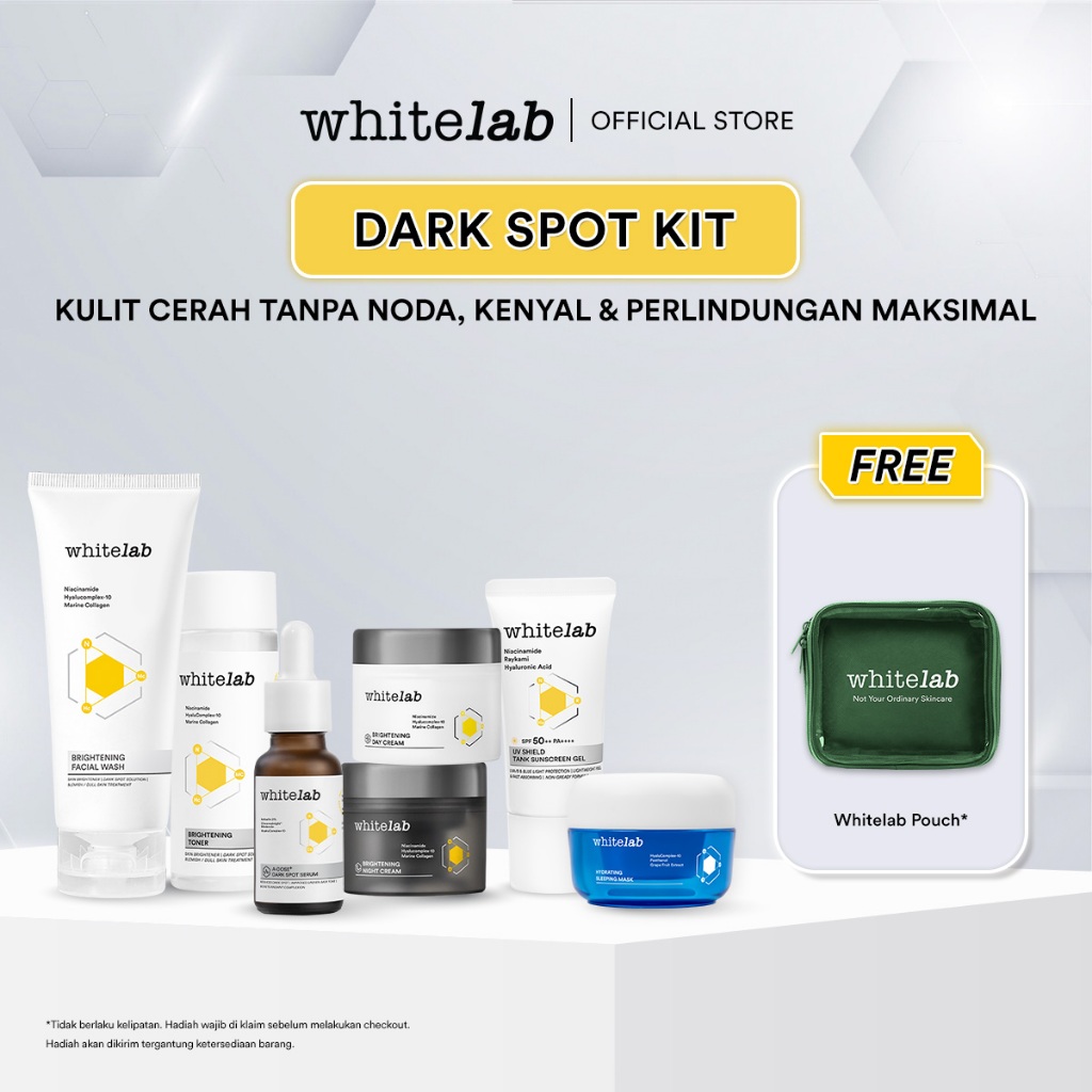 Jual Whitelab 7pcs Brightening Paket Wajah - Facial Wash, Toner, Serum ...