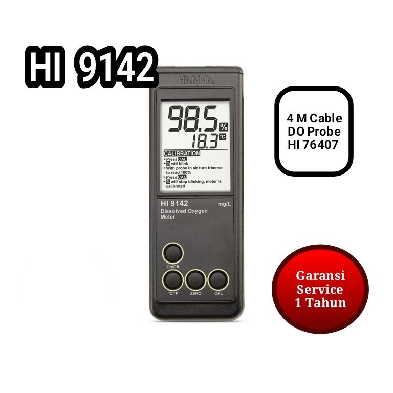 Jual HI 9142 Portable Dissolved Oxygen Meter - HI9142 | Shopee Indonesia