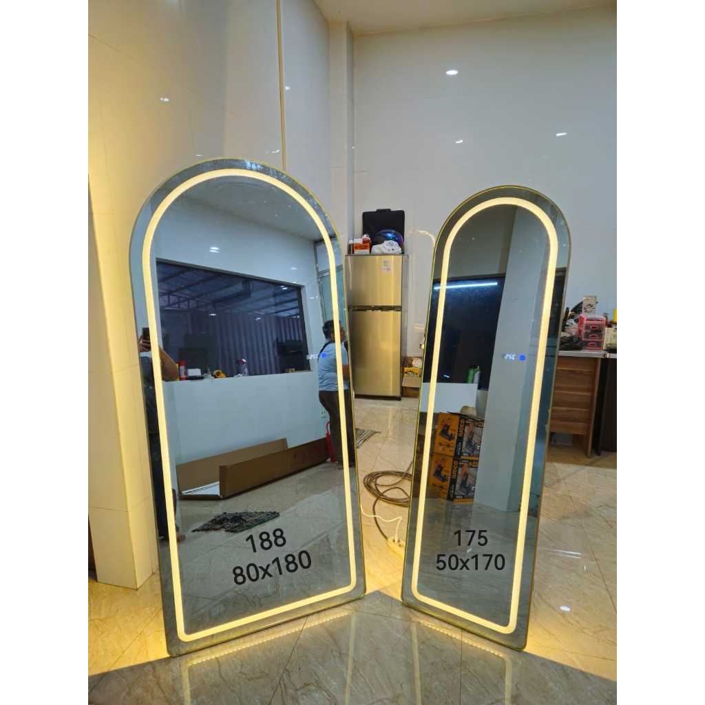 Jual Standing Miror Aesthetic Cermin Stand Led Lampu Led Modern