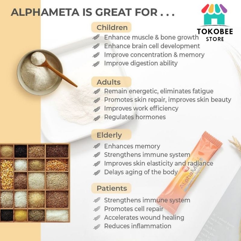 Jual ALPHAMETA ALPHA META 1 BOX 25 SACHET Brown Rice Makanan Sel Tubuh ...