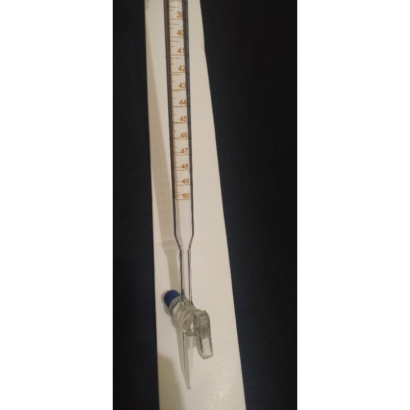 Jual BURET 50ML KERAN KACA PYREX / Buret 50 ml alat ukur kompresi