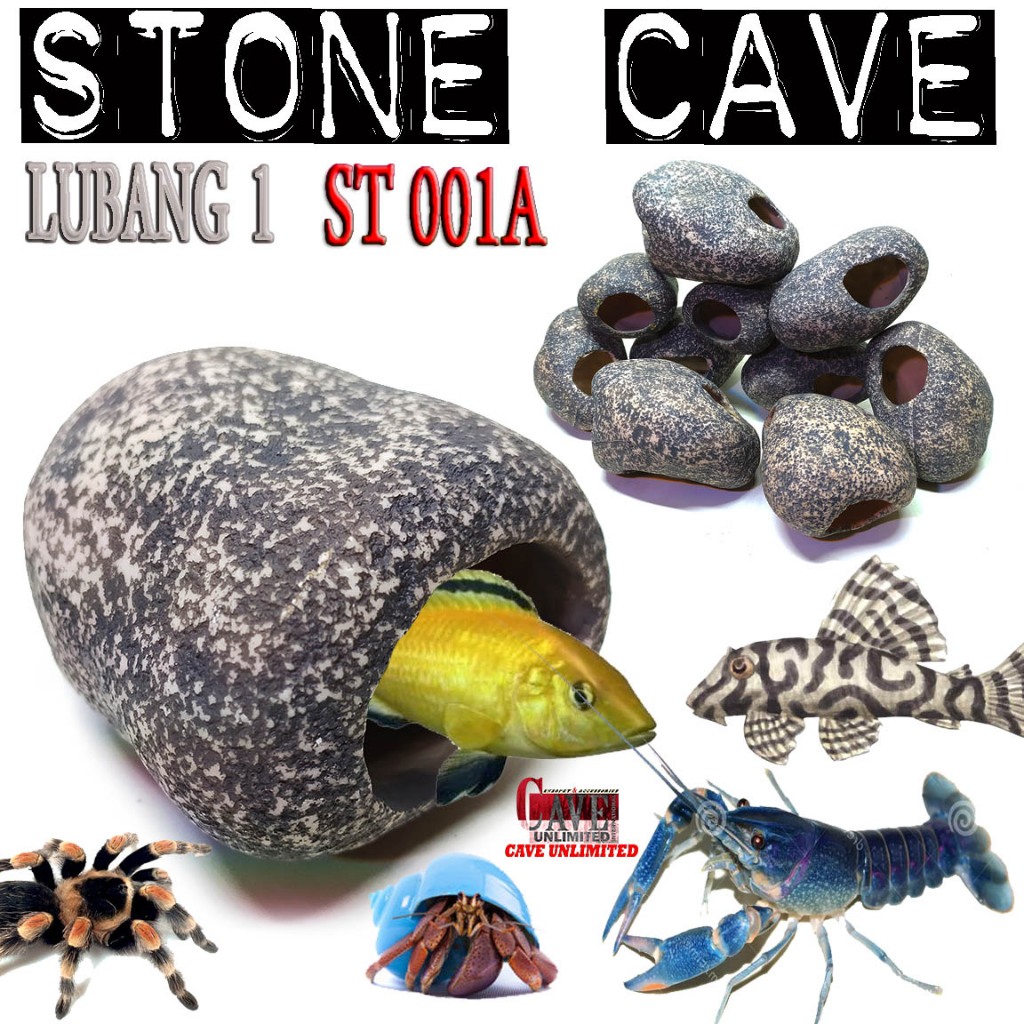 Jual ST001A ORNAMENTAL FISH CAVE SARANG GUA BATU TEMPAT SEMBUYI RUMAH ...
