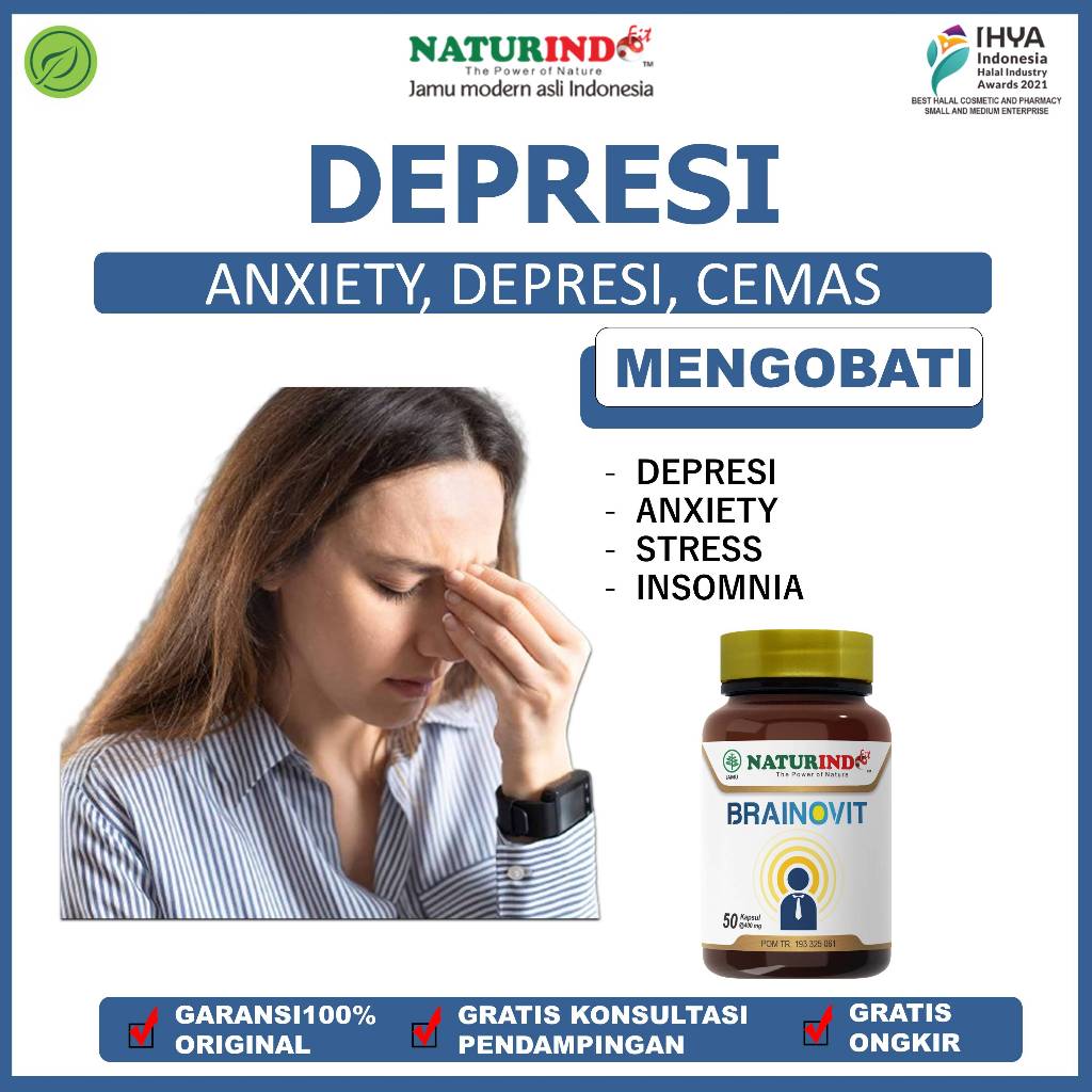 Jual Suplemen Anti Depresi Anxiety Kecemasan Paranoid Insomnia Vitamin