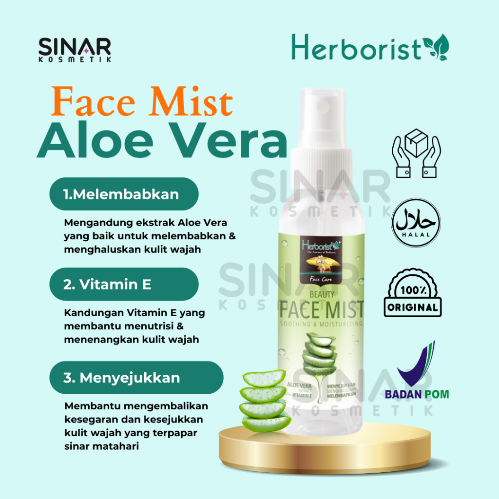 Jual Herborist Face Mist Aloe Vera 100 Ml Shopee Indonesia