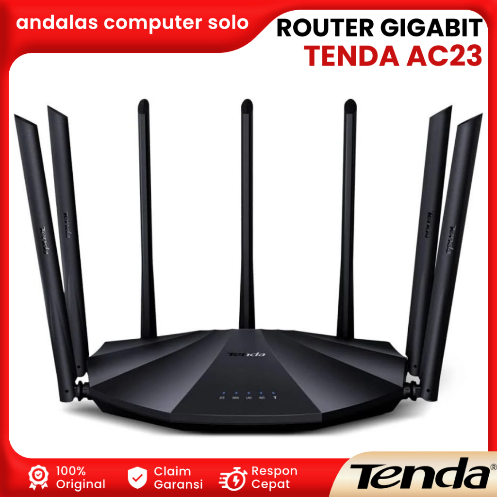 Jual ROUTER WIFI GIGABIT TENDA AC23 MIMO DUAL BAND | Shopee Indonesia