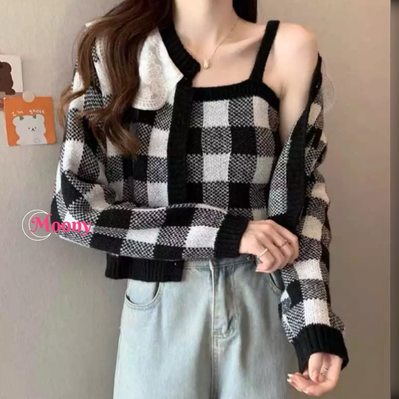 Jual LAURA CARDIGAN SET (Inner + Outer) | Shopee Indonesia
