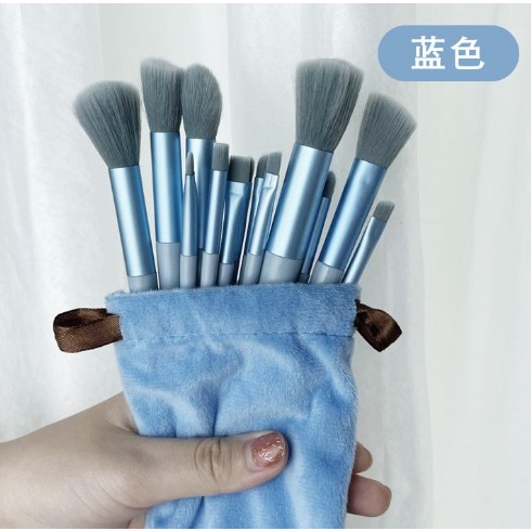 Kuas Make Up Set Isi 13 Pcs Rias Face Contour Eyeshadow Lipbrush 13pc Lengkap Ma - foto 2
