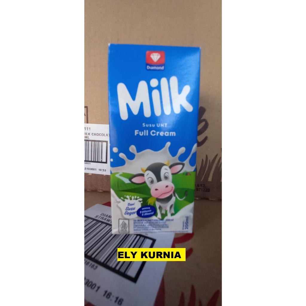 Jual Susu Diamond UHT 200 ML 1 Karton isi 24 All Varian | Diamond 200ml ...