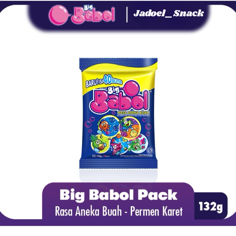 Jual Permen Karet Big Babol 132 Gr Rasa Stoberi Tutty Fruity by Jadoel ...