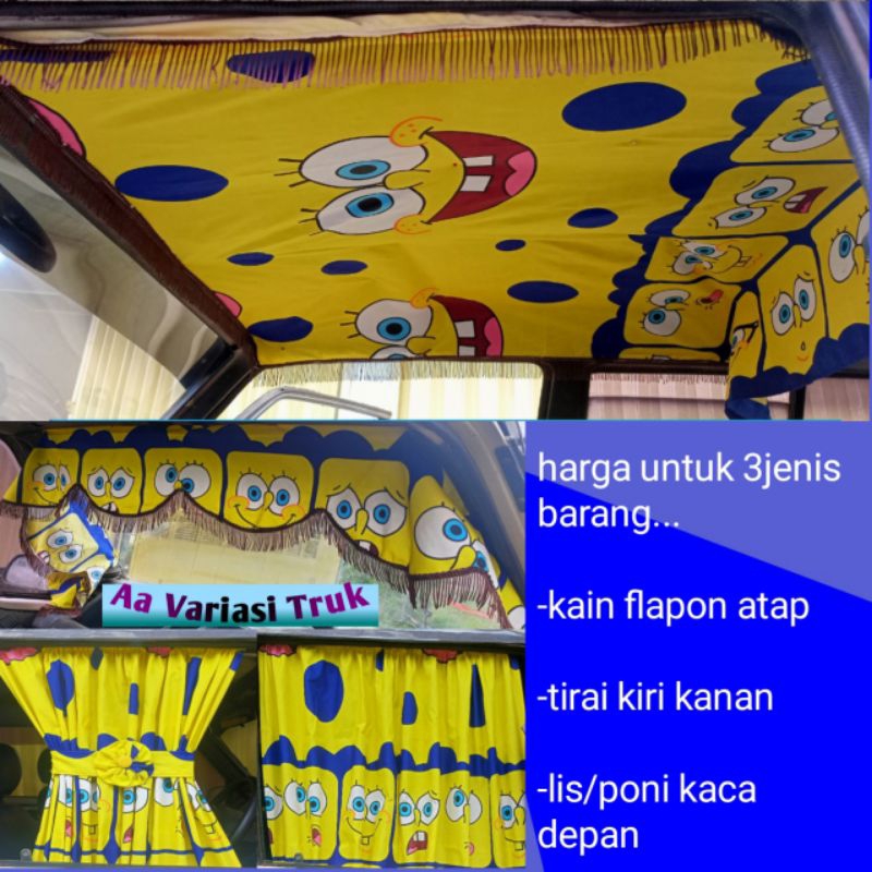 Jual Kain Atap Flapon Kabin Truk Paket Jenis Barang Flapon Tirai Kiri