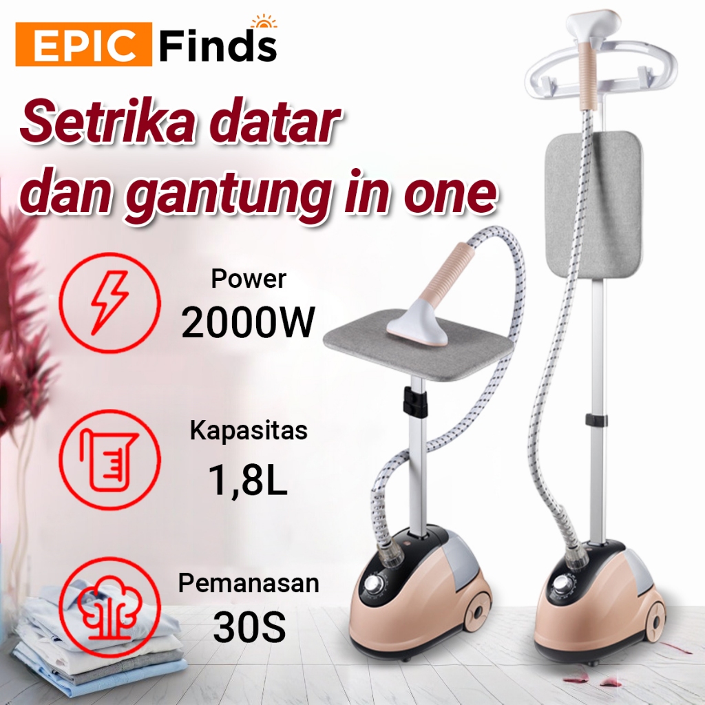 Jual Epic Finds Setrika Uap Berdiri Besar Stand Steamer Iron Standing Tangki Air Kapasitas