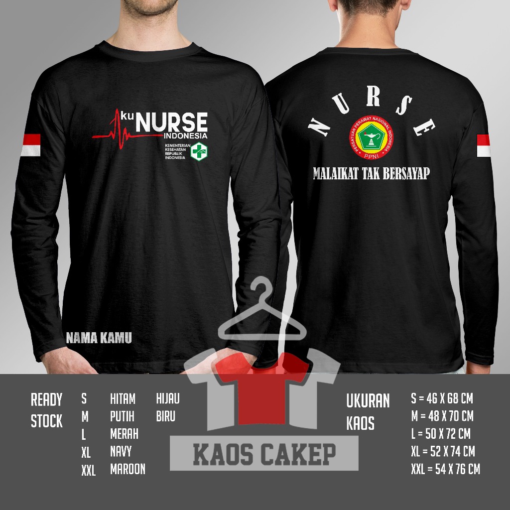 Jual Kaos Aku Nurse Indonesia Malaikat Tak Bersayap Ppni Logo Gratis