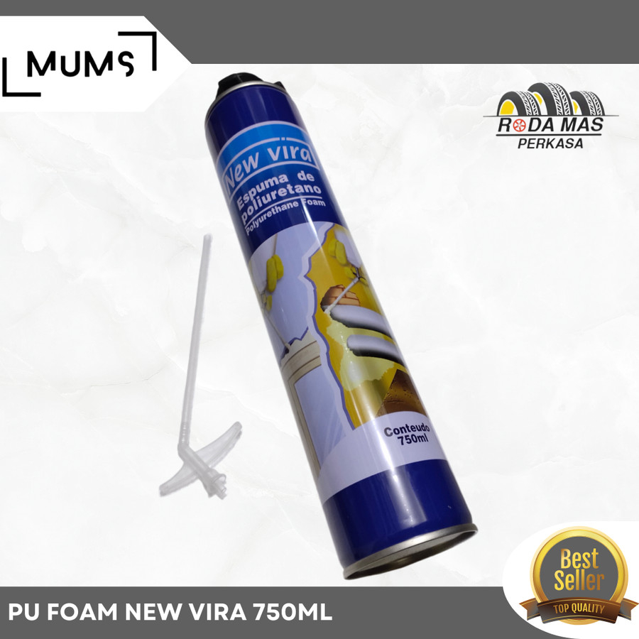 Jual New Vira Lem PU Sealant FOAM Spray 750ml Busa Polyurethane Foam ...