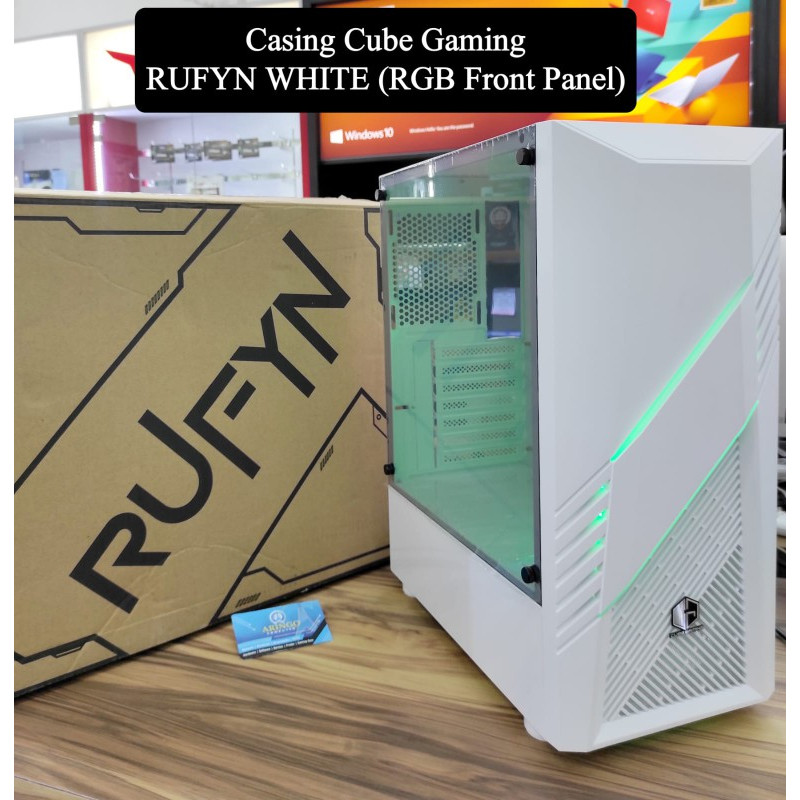 Jual Casing Cube Gaming RUFYN WHITE (RGB Front Panel) | Shopee Indonesia