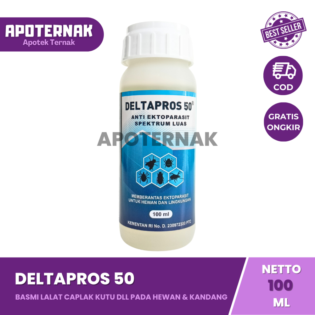 Jual DELTAPROS 100 ML - Obat Pembasmi Lalat dan Larva Lalat Caplak Kutu ...
