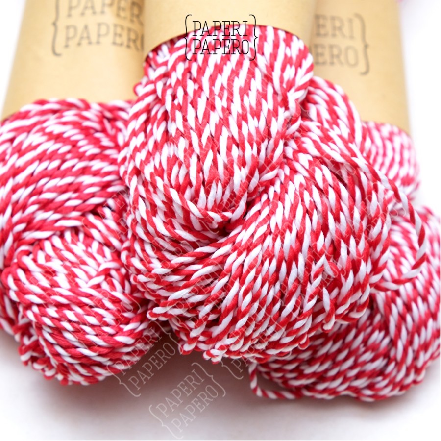 Jual Twine Rope Red White - Tali Aksesoris Merah Putih | Shopee Indonesia