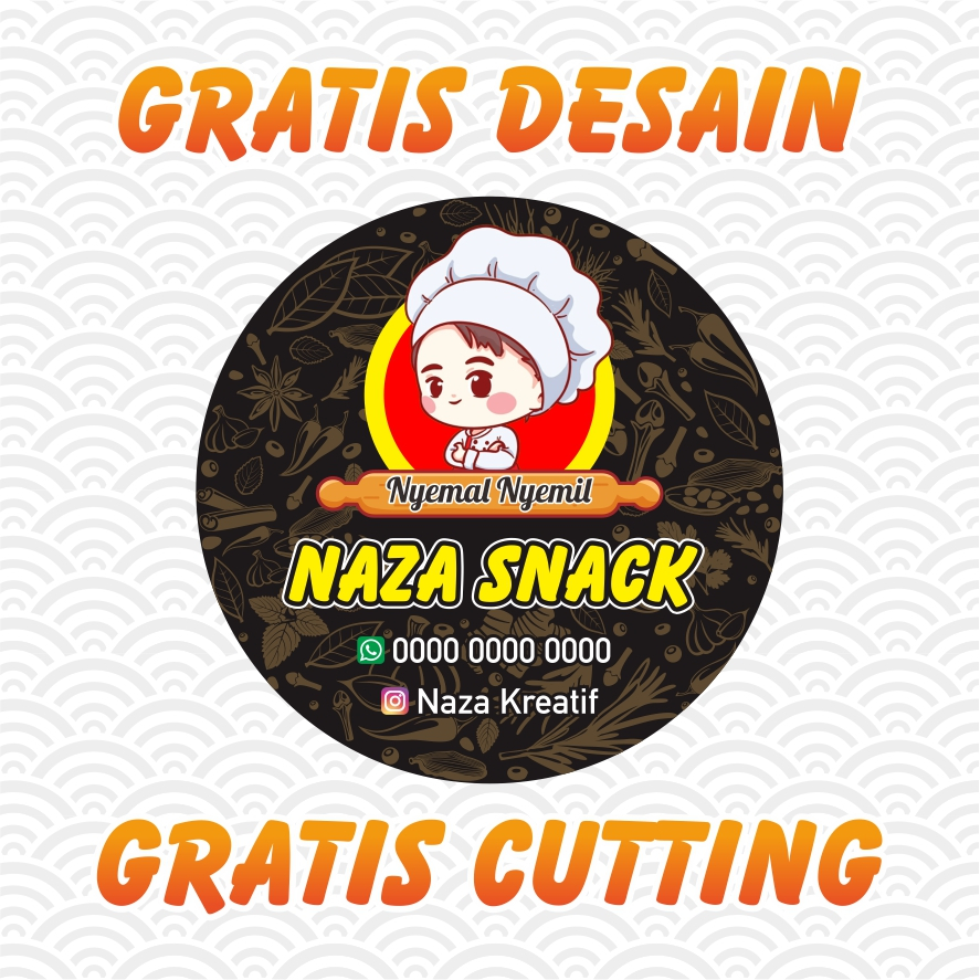 Jual Stiker Kemasan Label Jajan Snack, Olshop, Merk Kue, Bakery ...