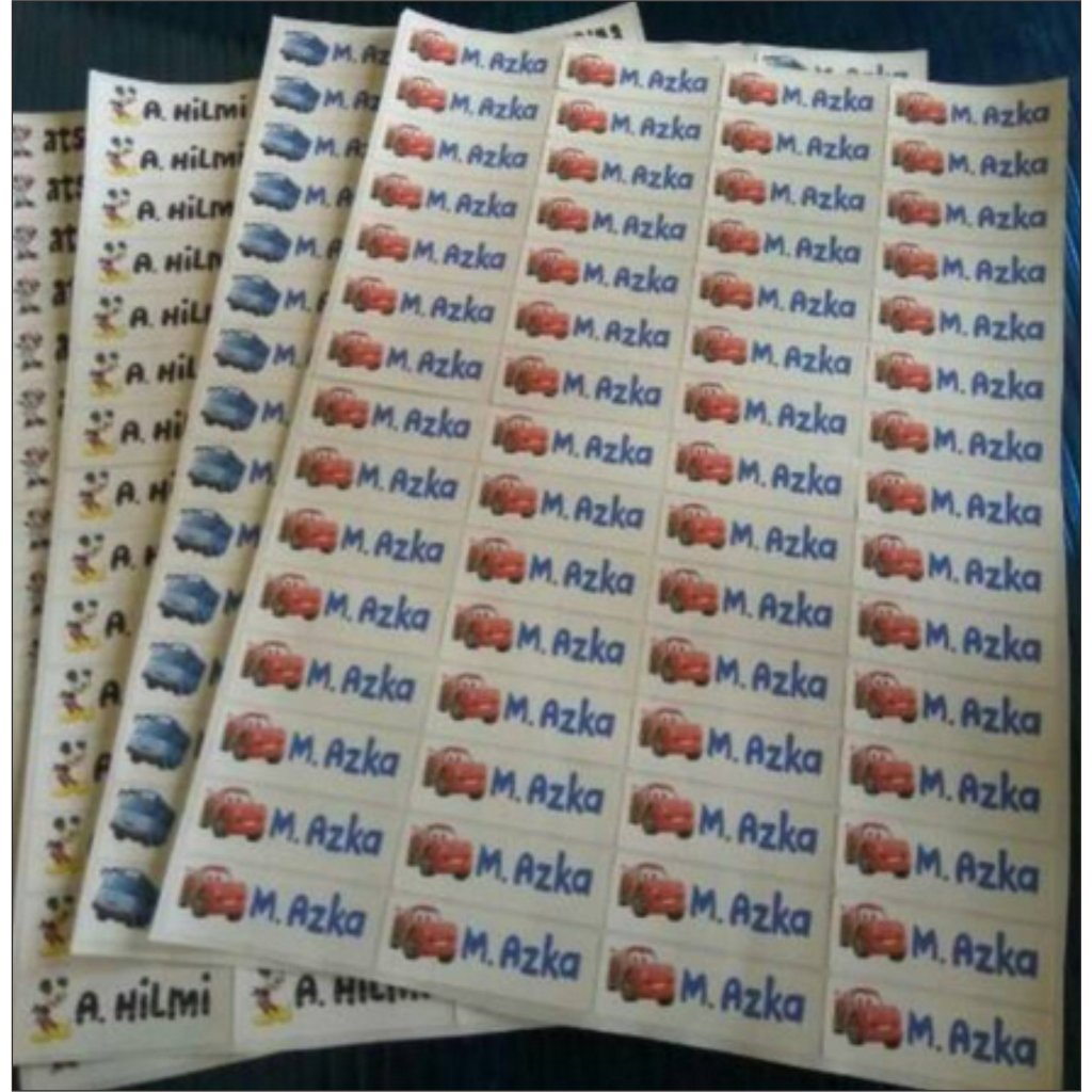 Jual STIKER BAJU/Stiker Nama Untuk Kain PRINT & CUT (Iron ON/ditempel menggunakan Setrika