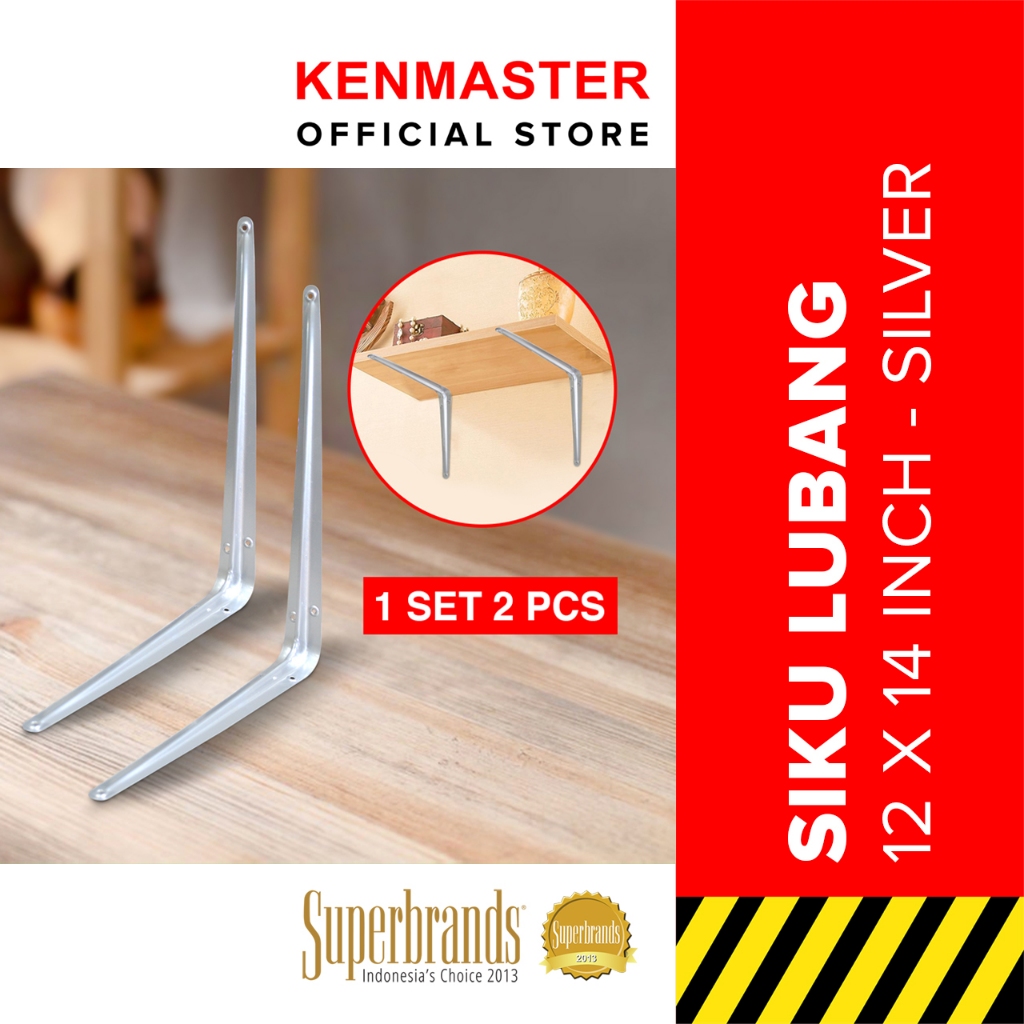 Jual Kenmaster Siku Rak 12 X 14 Inch - 1 set isi 2 PCS / Siku Penyangga ...