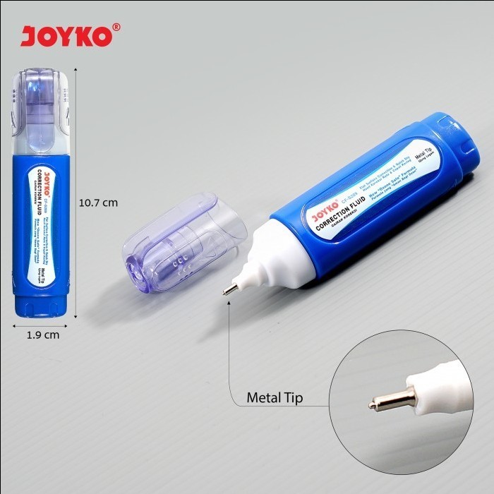 Jual Tip-ex Cair Joyko Correction Fluid Metal Tip (Biru) | Shopee Indonesia