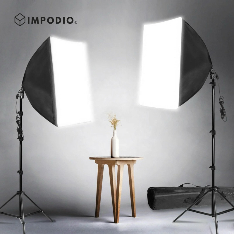 Jual Paket lighting home studio 2 Softbox lighting lengkap super terang ...
