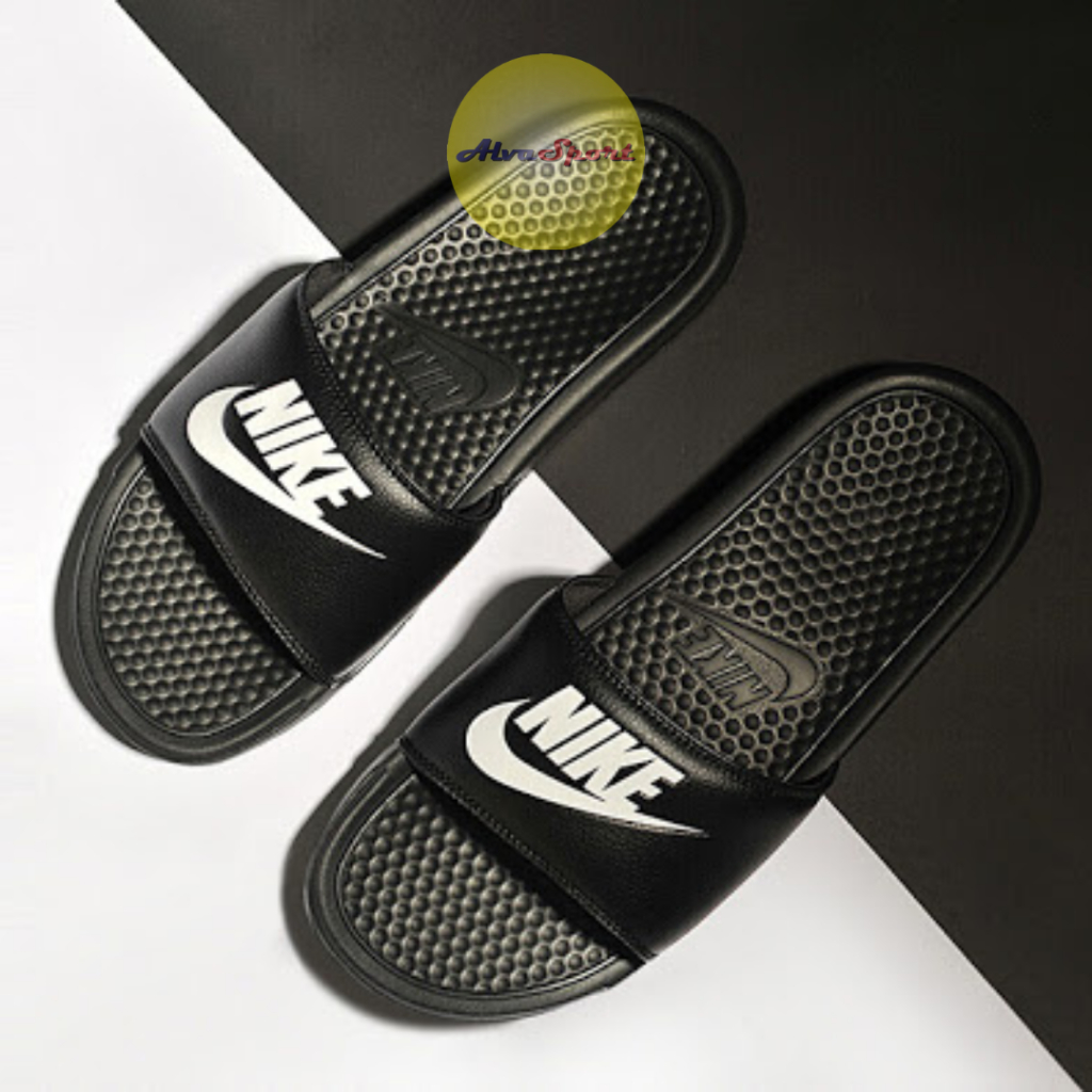 Jual Sandal Nike Benassi JDI 343880 090 Black White Men Original ...