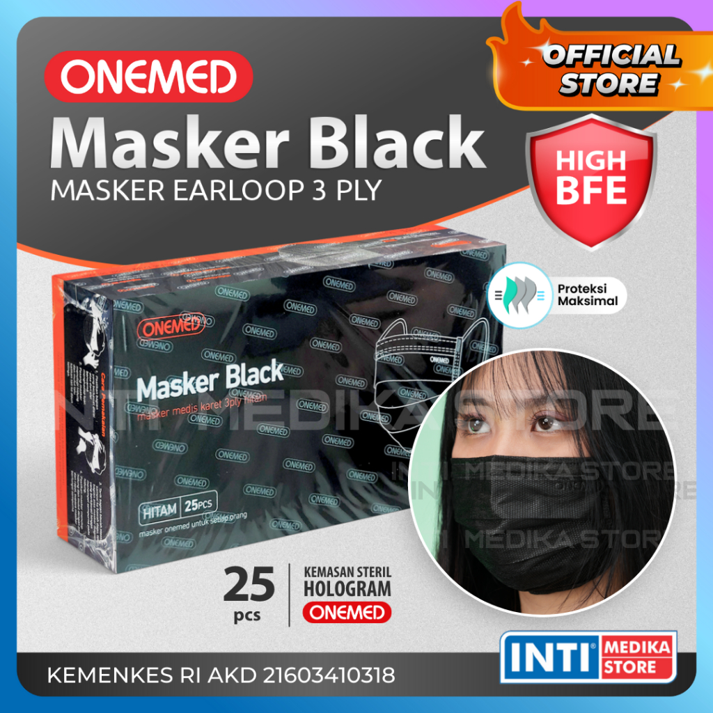 Jual ONEMED - Masker 3 Ply Earloop | Surgical Mask | Medis One Med ...