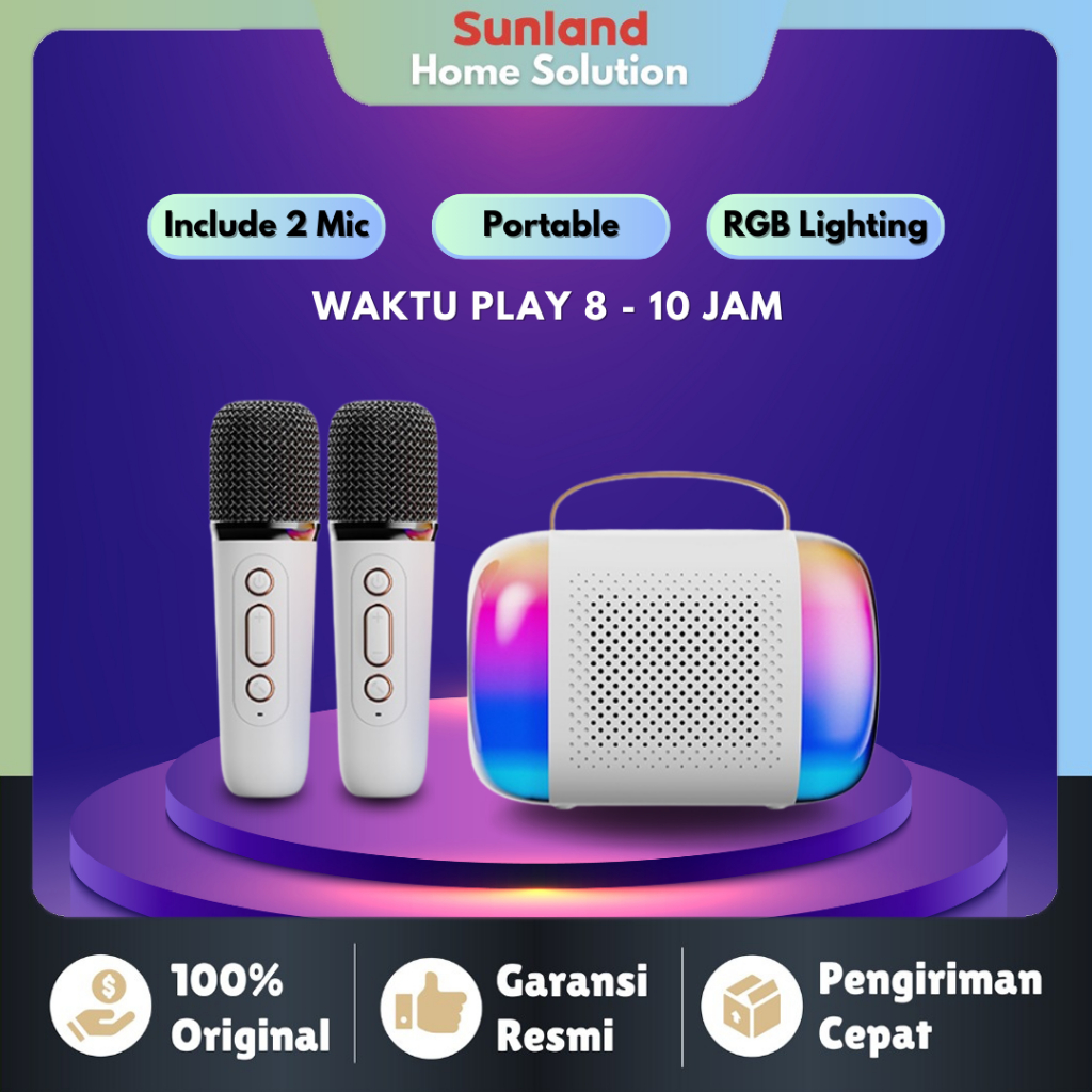 Jual WINUP Speaker Portabel Karaoke Bluetooth Include 2 MIC SET RGB Hi ...