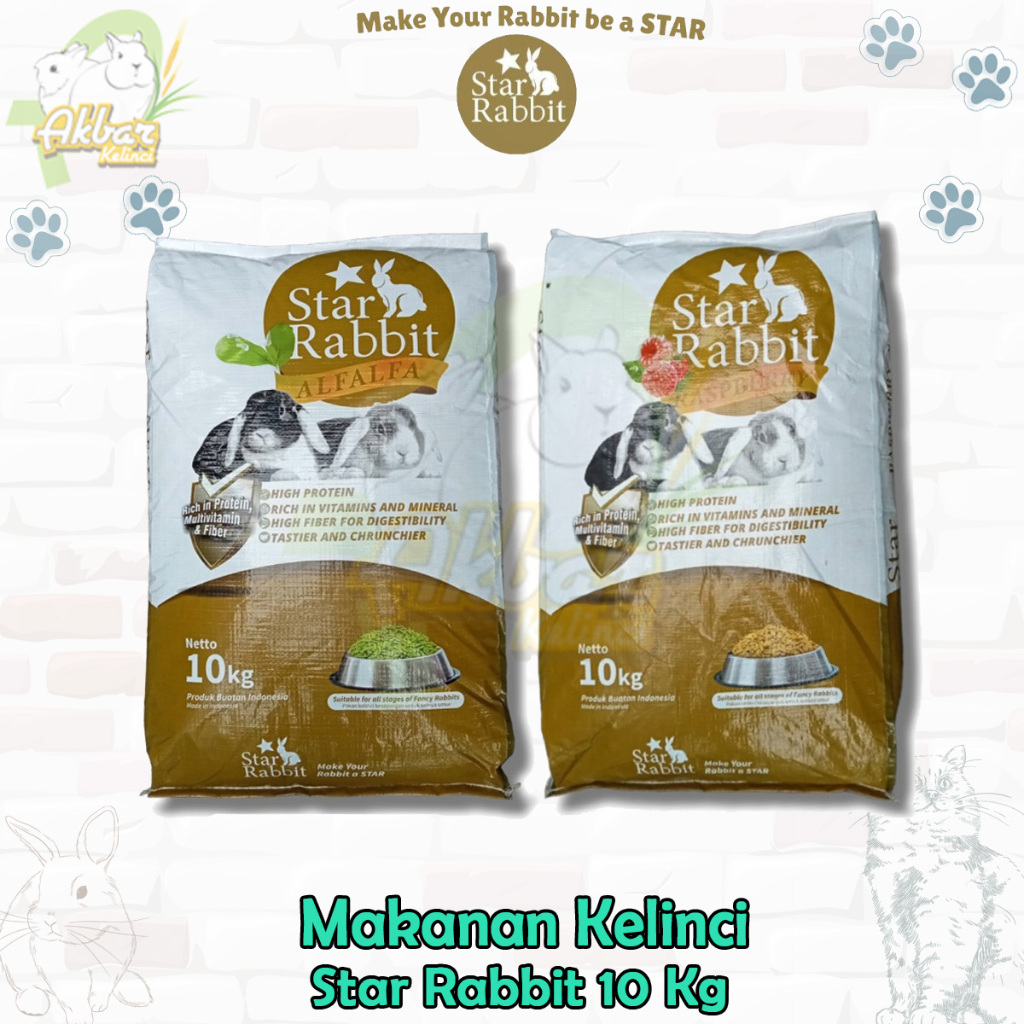 Jual Pelet Kelinci Star Rabbit 10 kg - Makanan Kelinci Star Rabbit ...