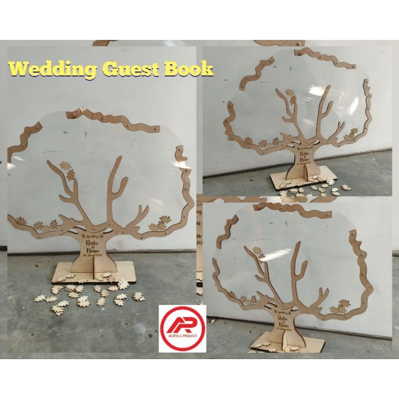 Jual Weeding Guest book / Buku Tamu bentuk pohon / Buku tamu custom
