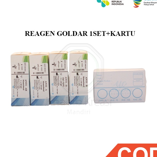 Jual Stok Banyak Reagen Goldar Test Golongan Darah UltraCare Per Vial ...