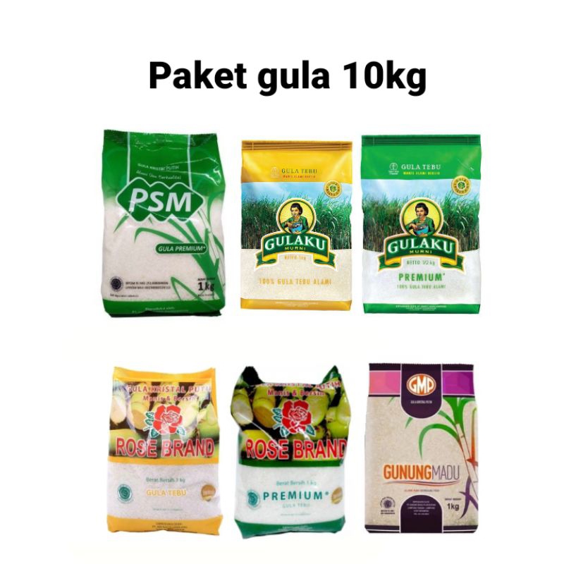 Jual Paket Gula 10kg Paket Gula Pasir Kemasan 1kg X 10pcs Shopee Indonesia 5713