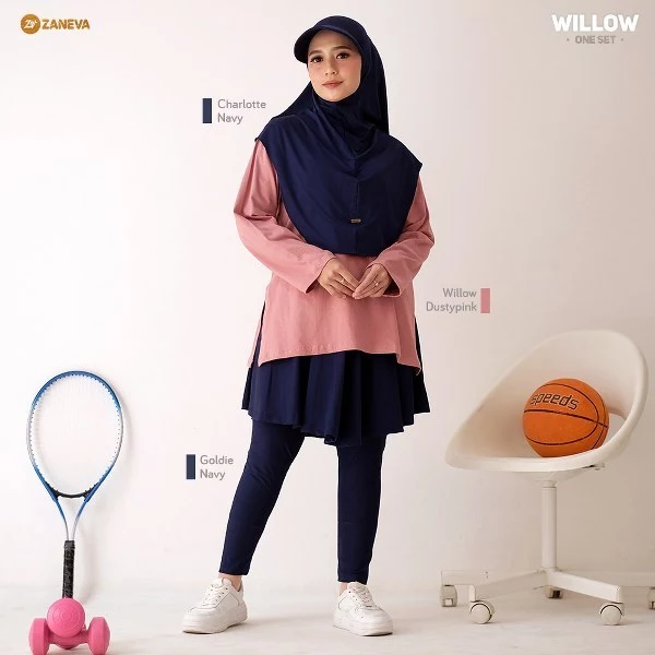 Baju Olahraga Terbaru Zaneva Set Sport Willow, Charlotte dan Goldie Modern Kekinian