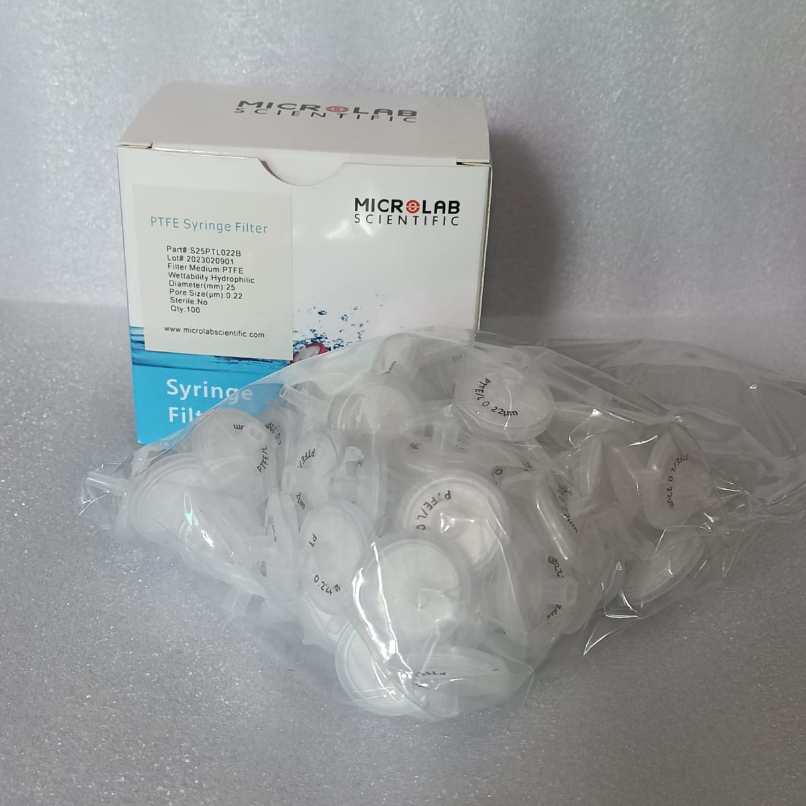 Jual MICROLAB Syringe Filter PTFE Hydrophilic 25mm Pori 0.22Um | Shopee ...