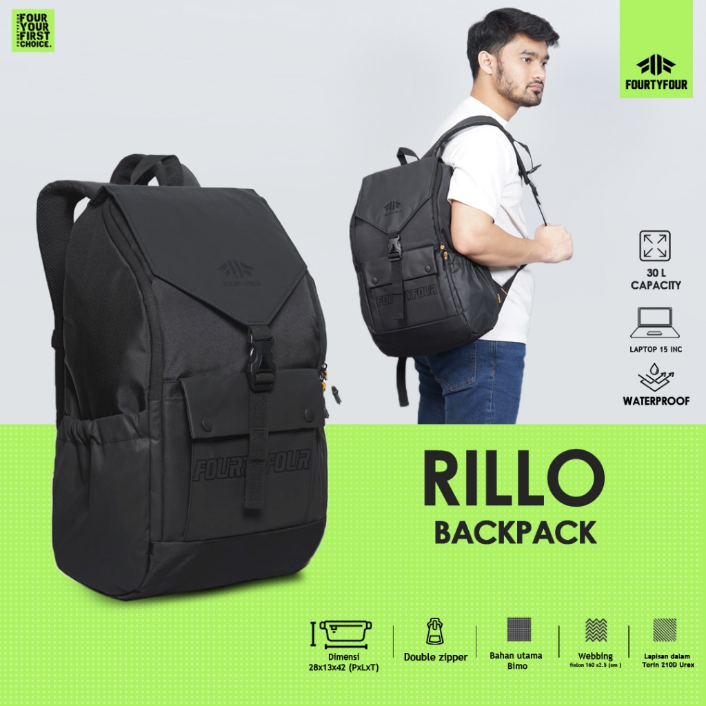 Jual Ransel Pria FOURTYFOUR RILLO - Backpack Pria Waterproof | Shopee ...