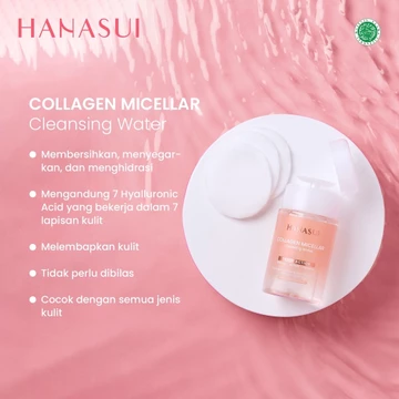 Hanasui Collagen Micellar Cleansing Water ( 100 Ml ) Pembersih Wajah Angkat Kotoran Smooth Skin