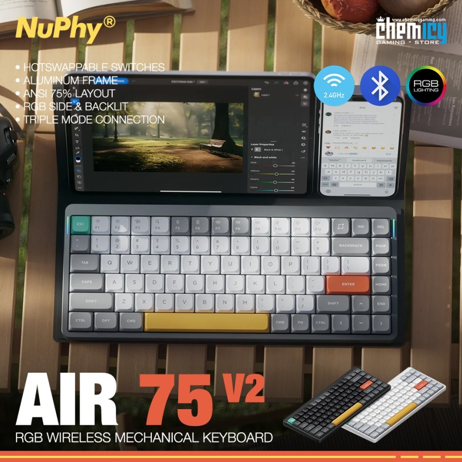 Jual NuPhy Air75 / Air 75 V2 Wireless Hotswap Mechanical Gaming ...