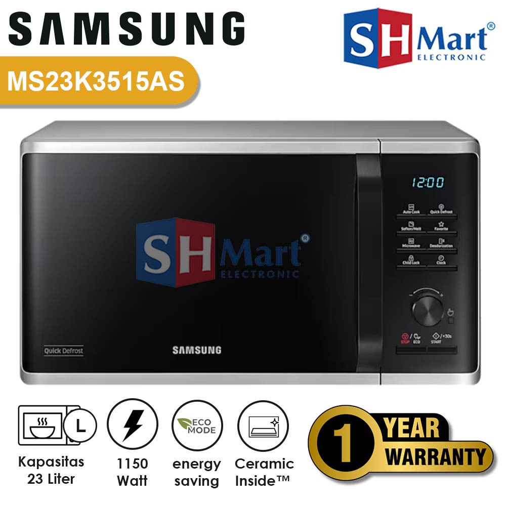 Jual MICROWAVE SAMSUNG SOLO 23 LITER MS23K3515AS SILVER (MEDAN