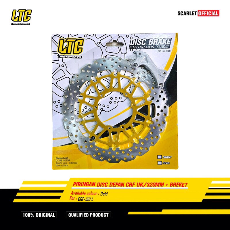 Jual piringan Ltc by scarlet crf klx wr155 ukuran 320mm disc depan crf