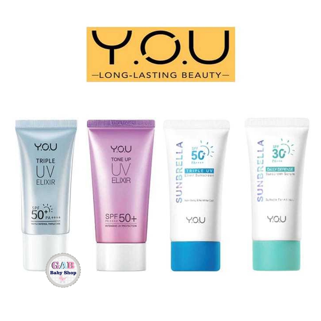 Jual YOU Sunscreen Tone Up UV Elixir & Triple UV Elixir SPF 50+ PA ...