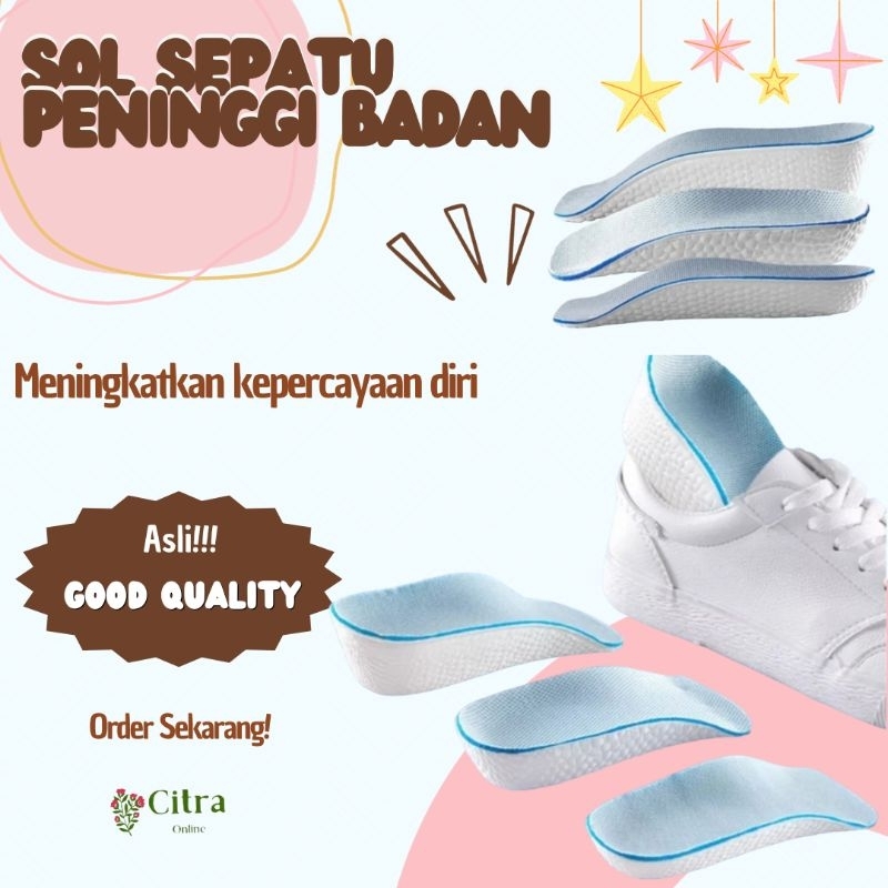 Jual SOL SEPATU HAK TINGGI INSOLE ALAS SEPATU PENAMBAH TINGGI PENINGGI ...
