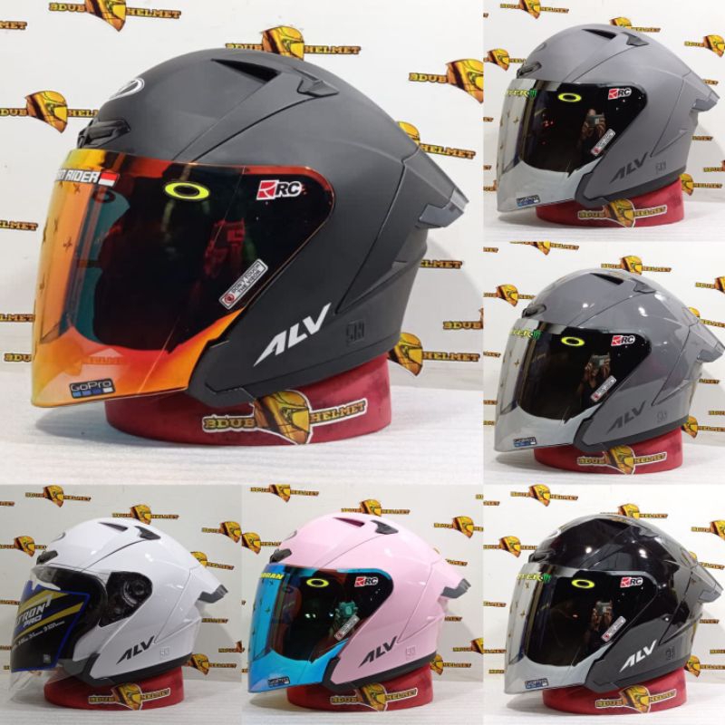 Jual Helm Alv Ultron Pro Solid Black Dof Paket Ganteng Shopee Indonesia