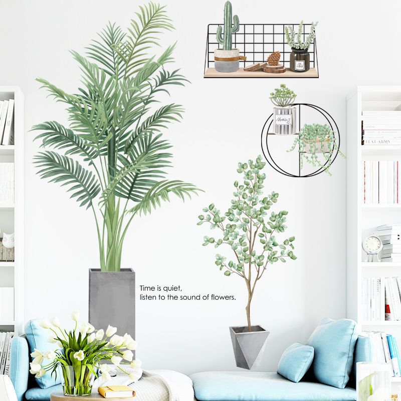 Jual Reliza Wall Sticker Pohon Hijau Green Tree Garden Cactus ...