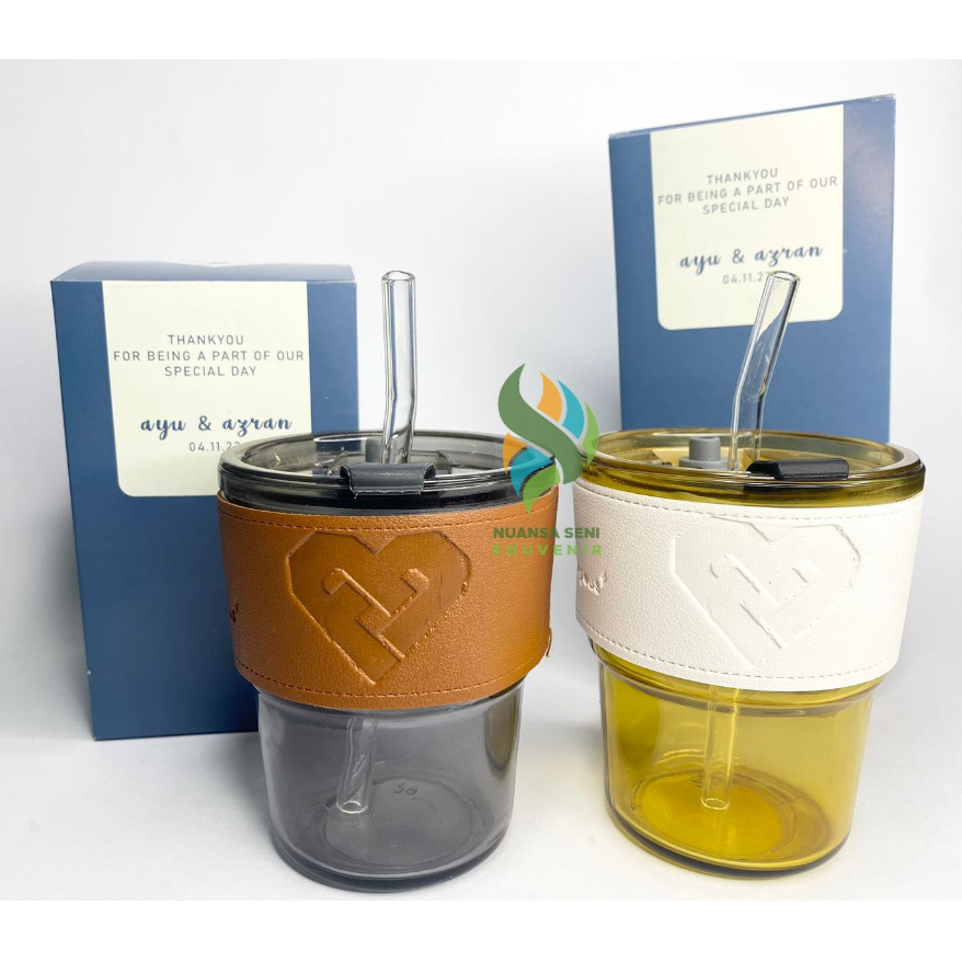 Jual Souvenir Tumbler Jus Kaca Gelas Sedotan Cup Kopi Botol Minum ...