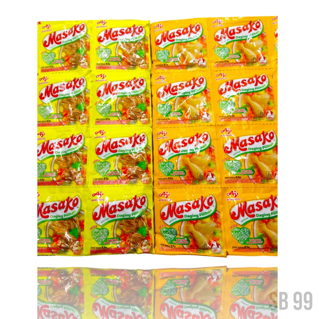 Jual MASAKO Ayam/Sapi BUMBU PENYEDAP renteng 12pcs | Shopee Indonesia