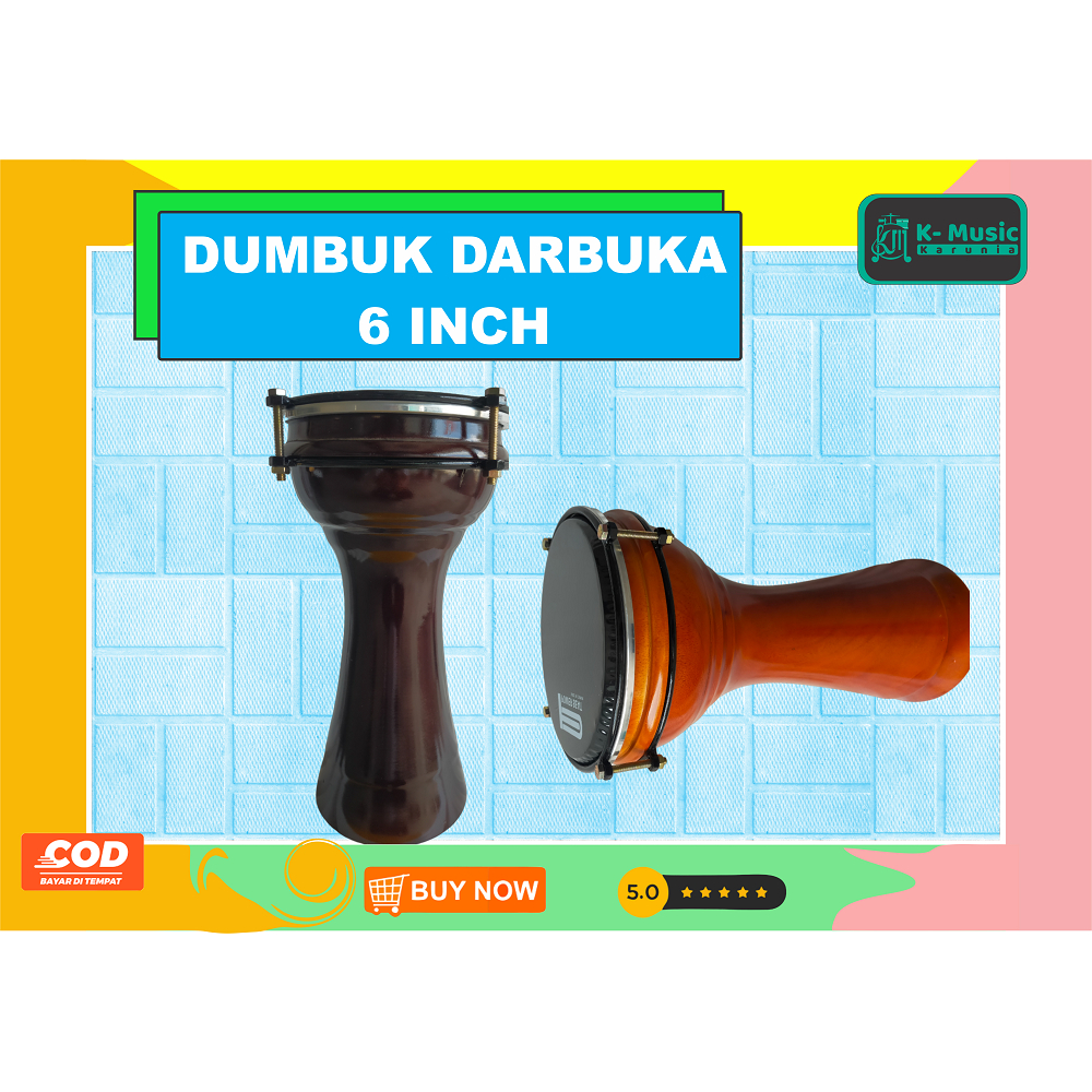 Jual Alat musik perkusi Darbuka rebana hadroh dumbuk 6 inch Shopee