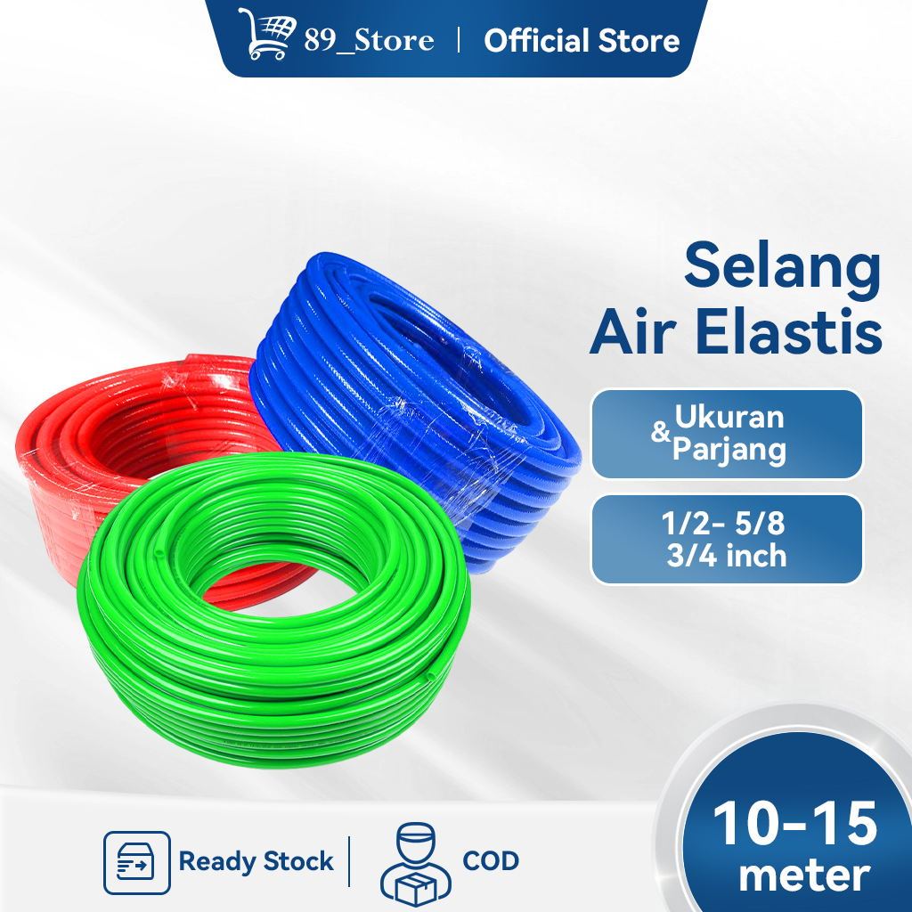 Jual SELANG AIR ELASTIS 1/2 5/8 3/4 INCH 10 & 15 M / SELANG AIR CUCI ...