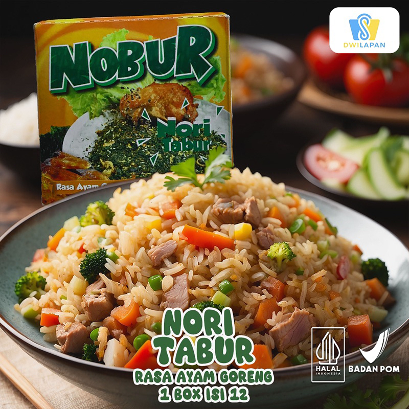 Jual Nori Tabur HALAL - NOBUR (1 Karton 60pcs) | Shopee Indonesia