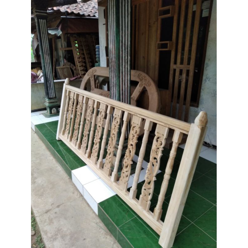 Jual pagar rumah joglo kayu motif | Shopee Indonesia